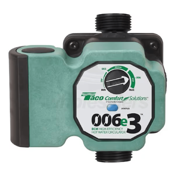TACO 006E3-LC HIGH EFFICIENCY ECM VARIABLE SPEED PUMP WITH PLUG