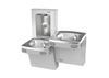 Oasis PG8EBFSL-BRB Bi-Level Mechanical Drinking Fountains and VR Bubblers w/Contactless Bottle Filler, Refrigerated Greystone