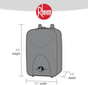 سخان مياه كهربائي صغير احترافي كلاسيكي RHEEM PROE1-1RH-MT 1.5 جالون 1.4 كيلوواط 120 فولت