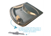 Oasis Retrofit Bottle Filler Spillway Adapter, Stainless Steel Alcove