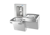Oasis PGEBFSL-BRB Bi-Level Mechanical Drinking Fountains and VR Bubblers w/Contactless Bottle Filler, Non-Refrigerated Stainless