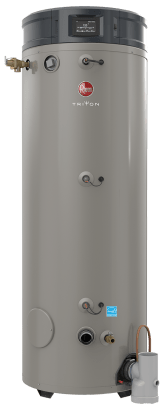 RHEEM GHE100SU-400 트리톤 SU 베이스 100 갤런 지능형 고효율 상업용 가스 온수기