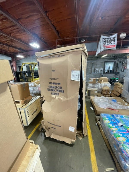 SCRATCH & DENT Rheem E120-36-G Commercial Heavy Duty Electric 120 Gallon 480V 36kw 3-Phase Water Heater With Immersion Thermostat (A)