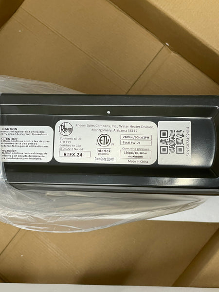 NUEVO CAJA ABIERTA - RHEEM RTEX-24 24kw 240v Calentador de Agua Eléctrico Instantáneo Sin Tanque #7