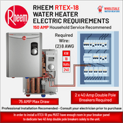 RHEEM RTEX-18 18kw 240v Tankless Electric Water Heater - wholesalewaterheater
