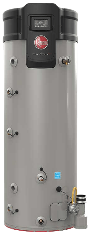 RHEEM GHE50SU-76 प्राकृतिक गैस ट्राइटन लाइट ड्यूटी 50 गैलन स्मार्ट यूनिवर्सल 76,000 BTU वाणिज्यिक जल हीटर