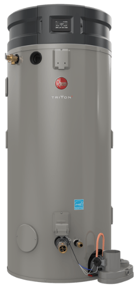 RHEEM GHE75SU-100 천연가스 트리톤 경량 75갤런 스마트 유니버설 100,000 BTU 상업용 온수기