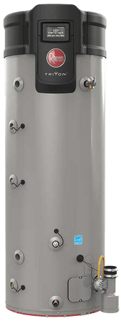 RHEEM GHE50SU-100 Calentador de Agua Comercial de Gas Natural Triton de Carga Ligera de 50 Galones Smart Universal de 100,000 BTU