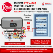 RHEEM RTEX-04T 3.5kw 120v टैंकलेस, इंस्टेंट इलेक्ट्रिक वॉटर हीटर