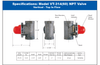 صمامات إغلاق الغاز المقاومة للزلازل عالية الضغط من سلسلة VT-314 من Pacific Seismic Products بمقاس 2