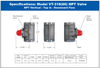 صمامات إغلاق الغاز المقاومة للزلازل عالية الضغط من سلسلة VT-318 من Pacific Seismic Products بمقاس 2-1/2