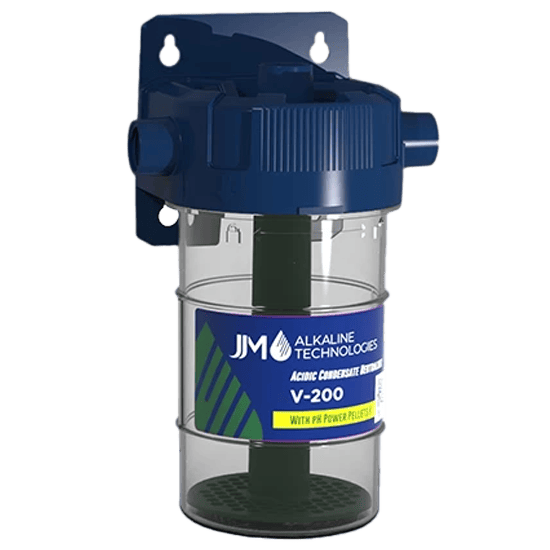 Kit neutralizador de condensado JJM V-200 neutralizador ácido en línea para calentadores de agua sin tanque, calderas y sistemas HVAC