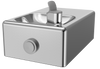 Oasis F140PM On-A-Wall, Barrier Free, Push Button Fountain, Non-Refrigerated Stainless