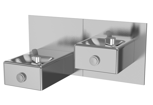 Oasis MSSLPM Bi-Level On-A-Wall Fountain, Non-Refrigerated Stainless