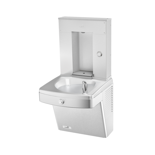 Oasis PGVFMVBF-BRB-FPF Mechanical Vandal Resistant Drinking Fountain and Bubbler w/Mechanical Bottle Filler, Total PFAS Filter, Non-Refrigerated Stainless