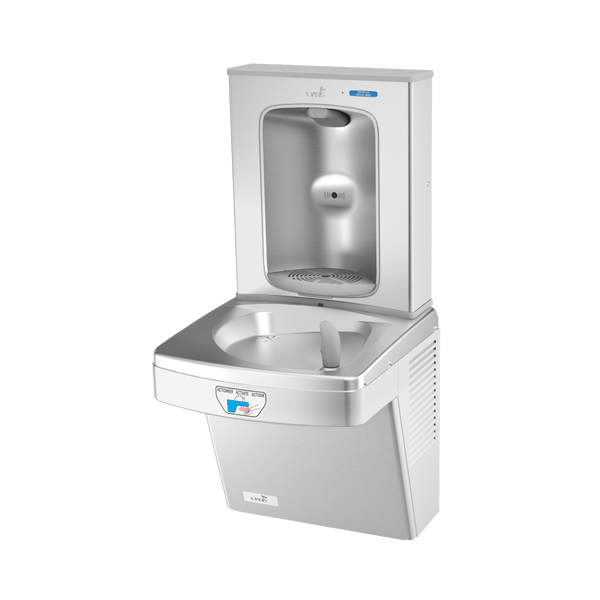 Oasis PGFEBFT-FRX Contactless Drinking Fountain w/Contactless Bottle Filler, Pharmaceutical Filter, Non-Refrigerated Stainless