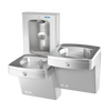 Oasis PGVEBFSL Bi-Level Mechanical Vandal Resistant Drinking Fountains w/Contactless Bottle Filler, Non-Refrigerated Stainless