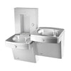 Oasis PGVFMVBFSL-BRB-FRX Bi-Level Mechanical Vandal Resistant Drinking Fountains and Bubblers w/Mechanical Bottle Filler, Pharmaceutical Filter, Non-Refrigerated Stainless
