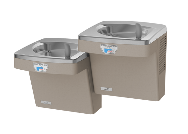 Oasis PGF8ACSLTT-FRX Bi-Level Contactless Drinking Fountains Pharmaceutical Filter, Refrigerated Sandstone