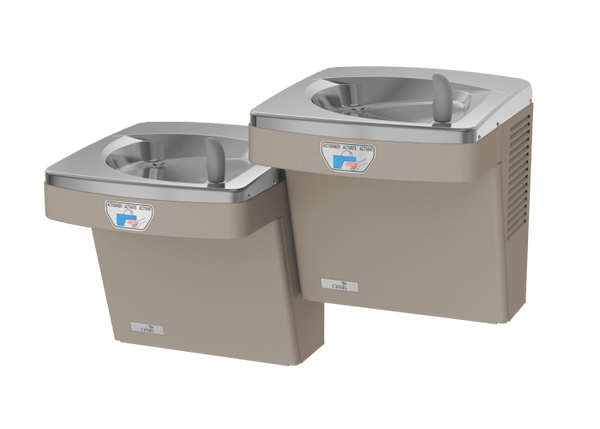 Oasis PGF8ACSLTT-FPF Bi-Level Contactless Drinking Fountains Total PFAS Filter, Refrigerated Sandstone