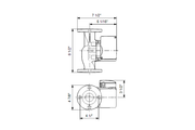Grundfos UPS 50-44 F Cast Iron Circulator Pump, 60 Hz, part 52722557