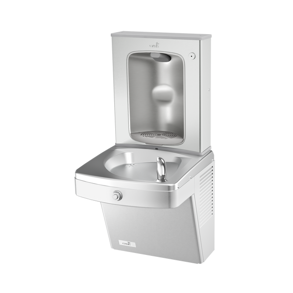 Oasis PGVFSBF-BRB-FRX Mechanical Vandal Resistant Drinking Fountain with Vandal Resistant Bubbler w/Mechanical Bottle Filler, Pharmaceutical Filter, Non-Refrigerated Stainless