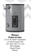 RHEEM EGSP30 Point-of-Use 30 Gallon Electric Commercial Water Heater - wholesalewaterheater
