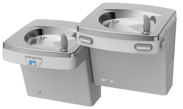 Oasis PGF8ACSLTM-FPF Bi-Level Contactless & Mechanical Drinking Fountains Total PFAS Filter, Refrigerated Greystone