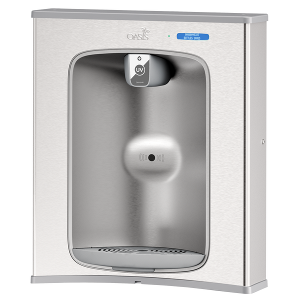 Oasis PWEBQ Retrofit, QUASAR UV-C Bottle Filler, Non-Refrigerated Stainless