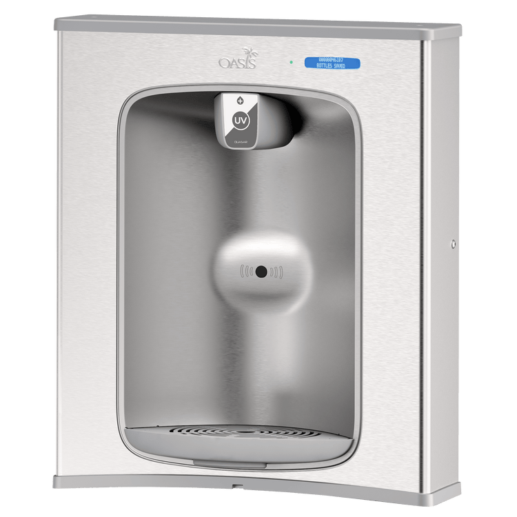 Oasis PWEBQ Retrofit, QUASAR UV-C Bottle Filler, Non-Refrigerated Stainless