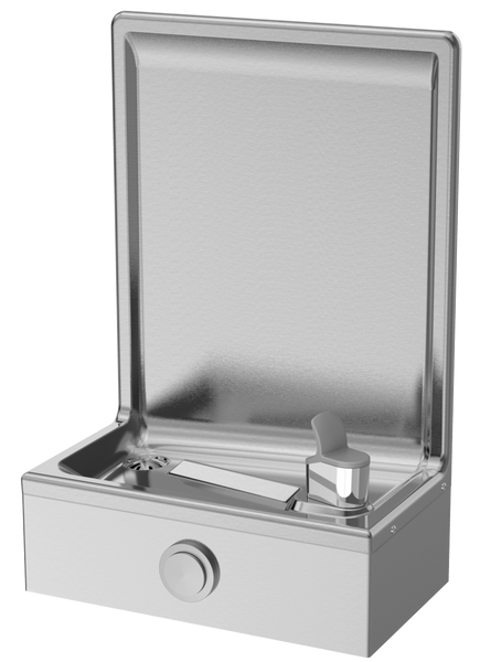 Oasis F130PM Simulated Semi-Recessed Drinking Fountain, Non-Refrigerated Stainless