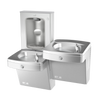 Oasis PGVFSBFSL-BRB-FPF Bi-Level Mechanical Vandal Resistant Drinking Fountains with Vandal Resistant Bubblers w/Mechanical Bottle Filler, Total PFAS Filter, Non-Refrigerated Stainless