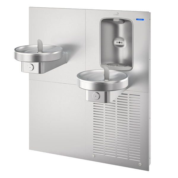 Oasis M12CRFEBF-FPF Bi-Level Radii Fountains w/Contactless Bottle Filler, Total PFAS Filter, Refrigerated Stainless