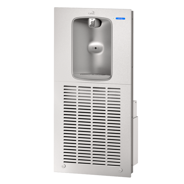 Oasis MWEBQ In-Wall Modular, QUASAR UV-C Bottle Filler, Non-Refrigerated Stainless