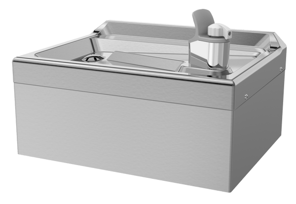 Oasis F100 Standard On-A-Wall Drinking Fountain, Non-Refrigerated Stainless