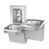 Oasis PG8FSBFSL-FPF Bi-Level Mechanical Drinking Fountains w/ Mechanical Bottle Filler, Total PFAS Filter, Refrigerated Greystone
