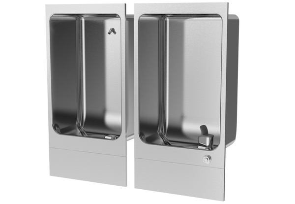 Oasis FLF231PM Fully-Recessed Drinking Fountain With Cuspidor Combination, Non-Refrigerated Stainless