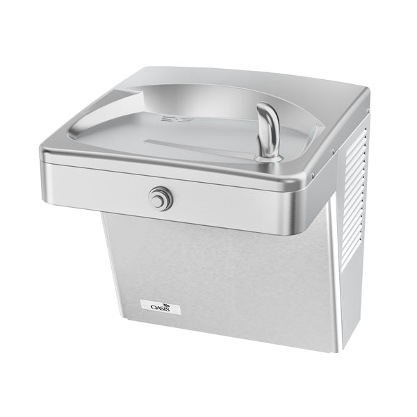 Oasis PGVDFAC-14G-BRB Outdoor, Heavy Duty, Mechanical Vandal Resistant Drinking Fountain and Bubbler, Outdoor Filter, Non-Refrigerated Stainless