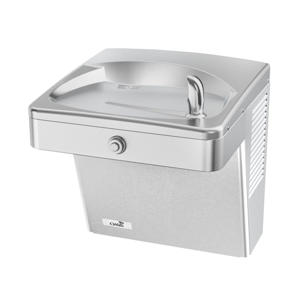 Oasis PGVDF8AC-14G-BRB Outdoor, Heavy Duty, Mechanical Vandal Resistant Drinking Fountain and Bubbler, Outdoor Filter, Refrigerated Stainless