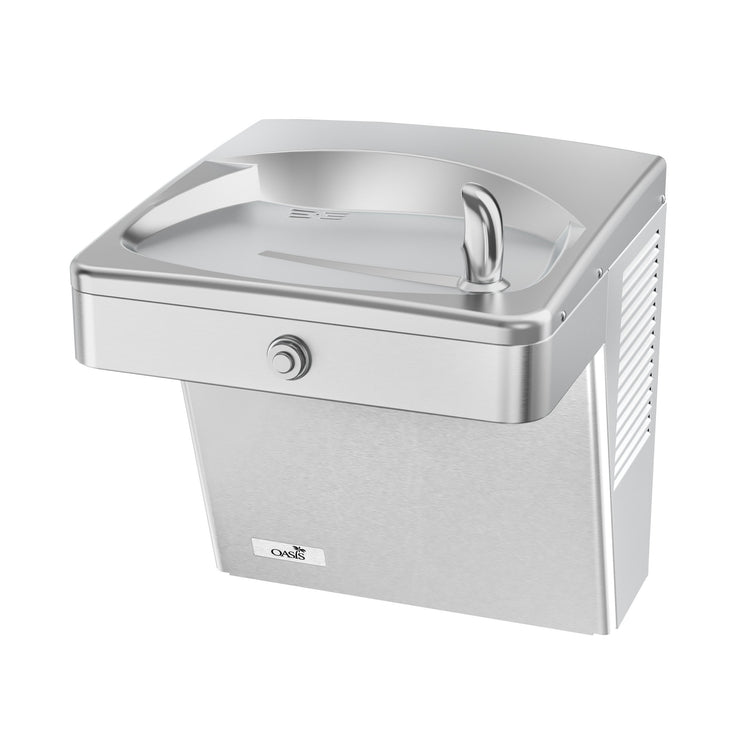 Oasis PGVD8AC-14G-BRB Outdoor Heavy Duty, Vandal Resistant Mechanical Drinking Fountain and Bubbler, Refrigerated Stainless