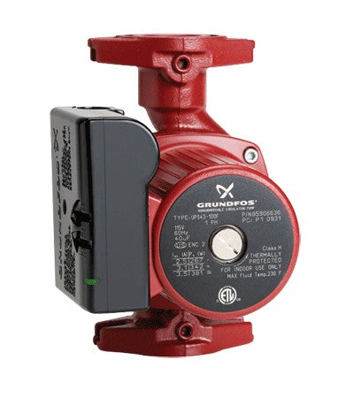 Grundfos UPS 43-100 F Cast Iron, High Performance Circulator Pump, 60 Hz, 3-Speed Hydronic Pump, part 95906636