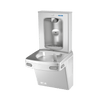 Oasis PGEBQ Mechanical Drinking Fountain w/ QUASAR UV-C Bottle Filler, Non-Refrigerated Stainless