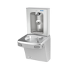 Oasis PGEBQ Mechanical Drinking Fountain w/ QUASAR UV-C Bottle Filler, Non-Refrigerated Greystone
