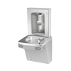 Oasis PGFSBF-BRB-FPF Mechanical Drinking Fountain with Vandal Resistant Bubbler w/Mechanical Bottle Filler, Total PFAS Filter, Non-Refrigerated Greystone