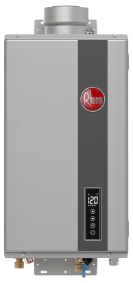 Rheem RTGH-95DVELN-3 内置WiFi 高效冷凝 9.5 GPM 无水箱天然气热水器 199,900BTU