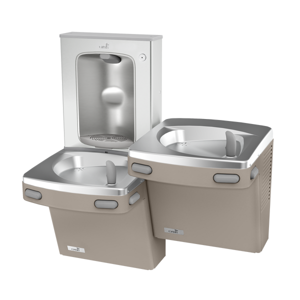 Oasis PG8SBFSL Bi-Level Mechanical Drinking Fountains w/Mechanical Bottle Filler, Refrigerated Sandstone
