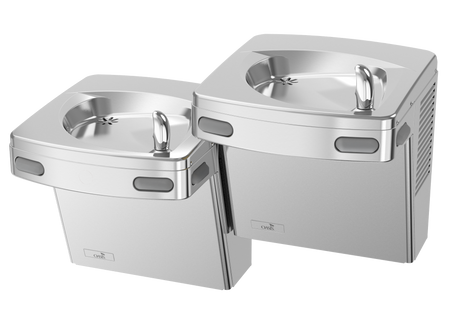 Oasis PGF8ACSL-BRB-FVF Bi-Level Mechanical Drinking Fountains w/VR Bubblers VersaFilter III Filter, Refrigerated Stainless