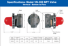 صمامات إغلاق الغاز الأرضي المقاومة للزلازل من Pacific Seismic Products VB-300، 3/4