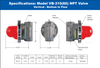 صمامات إغلاق الغاز الأرضي المقاومة للزلازل من Pacific Seismic Products VB-310، 3/4