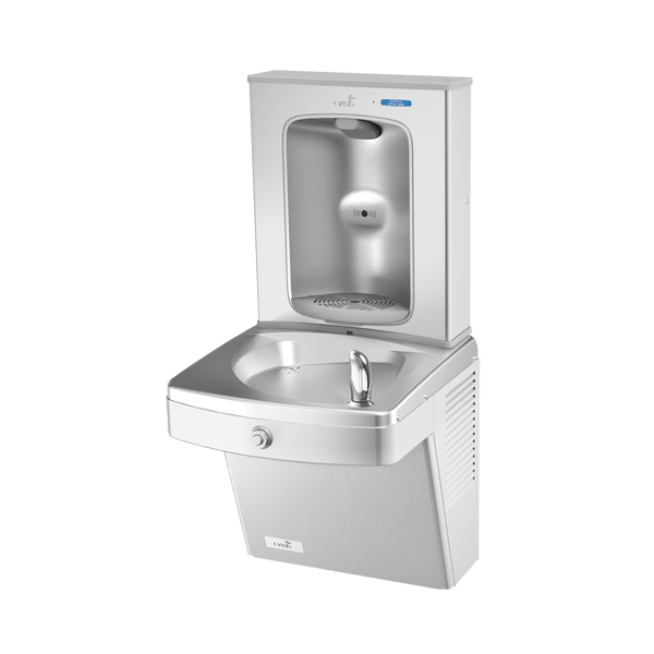 Oasis PGVFEBF-BRB-FPF Mechanical Vandal Resistant Drinking Fountain with Vandal Resistant Bubbler w/Contactless Bottle Filler, Total PFAS Filter, Non-Refrigerated Stainless